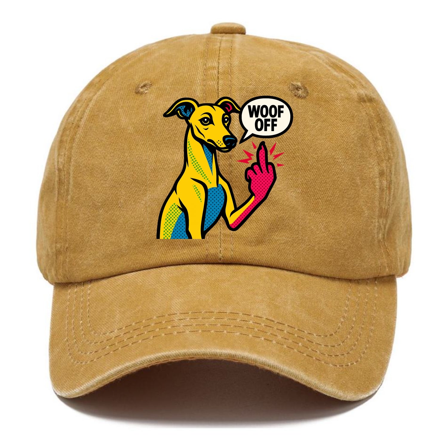 Whippet sleek athletic greyhound-like, elegant long paw giving sass - Classic Cap - Golden Harvest(Yellow)