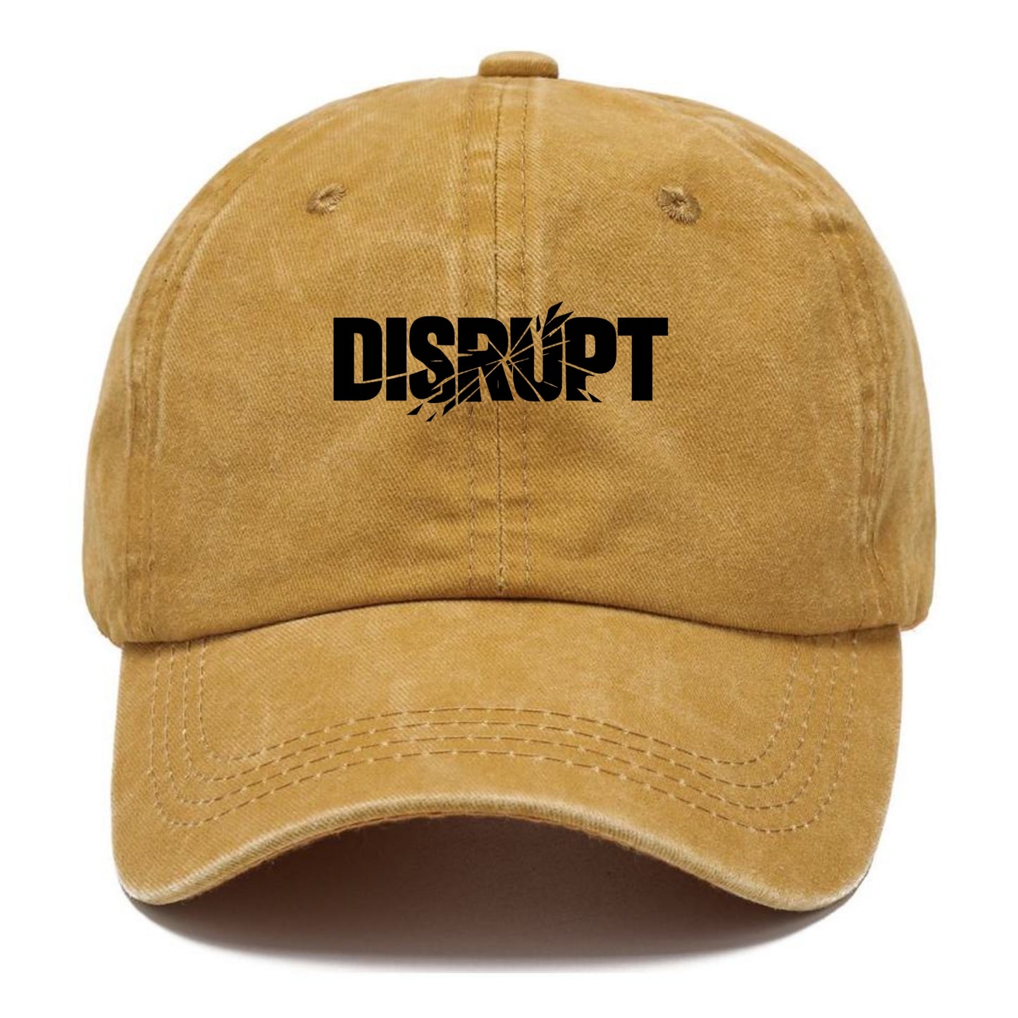 Bold typography design - "DISRUPT" - breaking patterns, changing game - Classic Cap - Golden Harvest(Yellow)