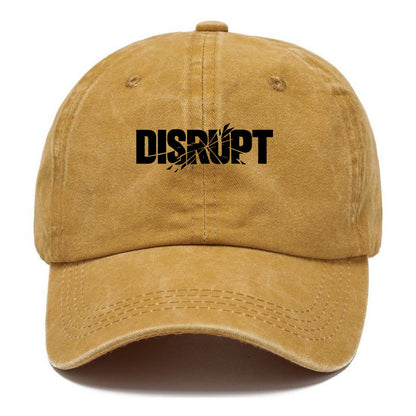 Bold typography design - "DISRUPT" - breaking patterns, changing game - Classic Cap - Golden Harvest(Yellow)
