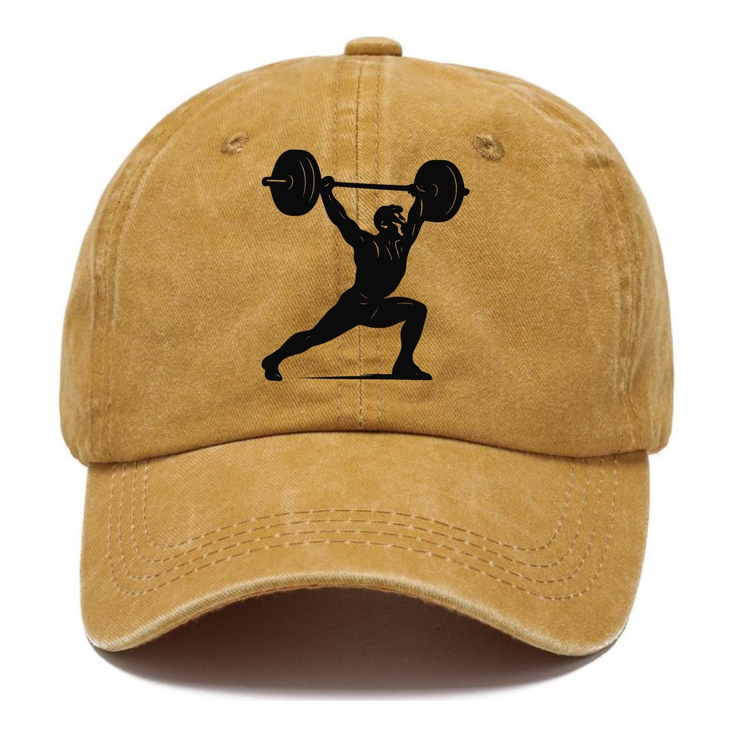 Weightlifter doing overhead snatch - Classic Cap - Golden Harvest(Yellow)