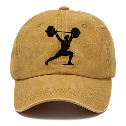 Weightlifter doing overhead snatch - Classic Cap - Golden Harvest(Yellow)
