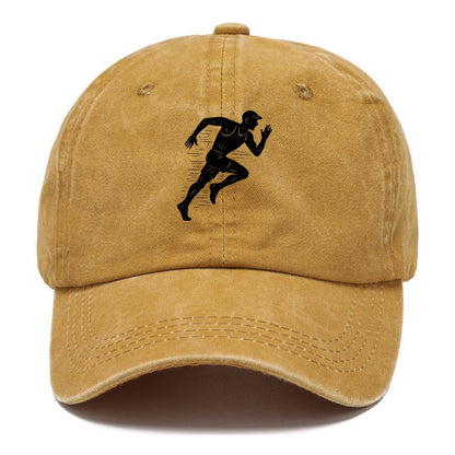 Runner in full stride sprinting - Classic Cap - Golden Harvest(Yellow)