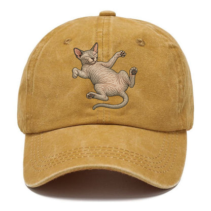 Sphynx  fully relaxed sprawled out embro Classic Cap - Golden Harvest(Yellow)