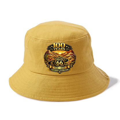 PAINTED DESERT | Colorful desert landscape | Route 66 winding through | Natural wonder - Bucket Hat - Golden Harvest(Yellow)