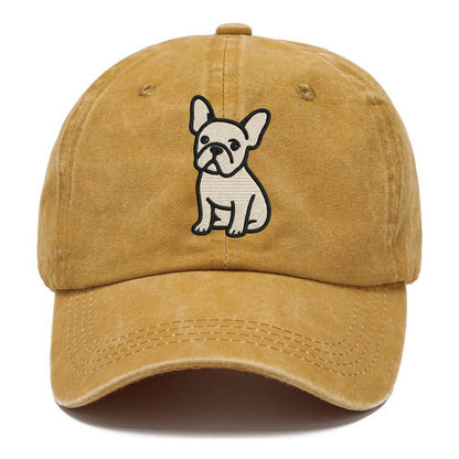 French Bulldog - Head tilt one ear up - Classic Cap - Golden Harvest(Yellow)