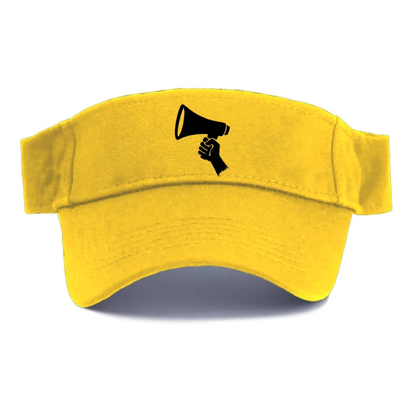 Megaphone silhouette - voice and protest ink brushwork - Visor - Golden Harvest(Yellow)