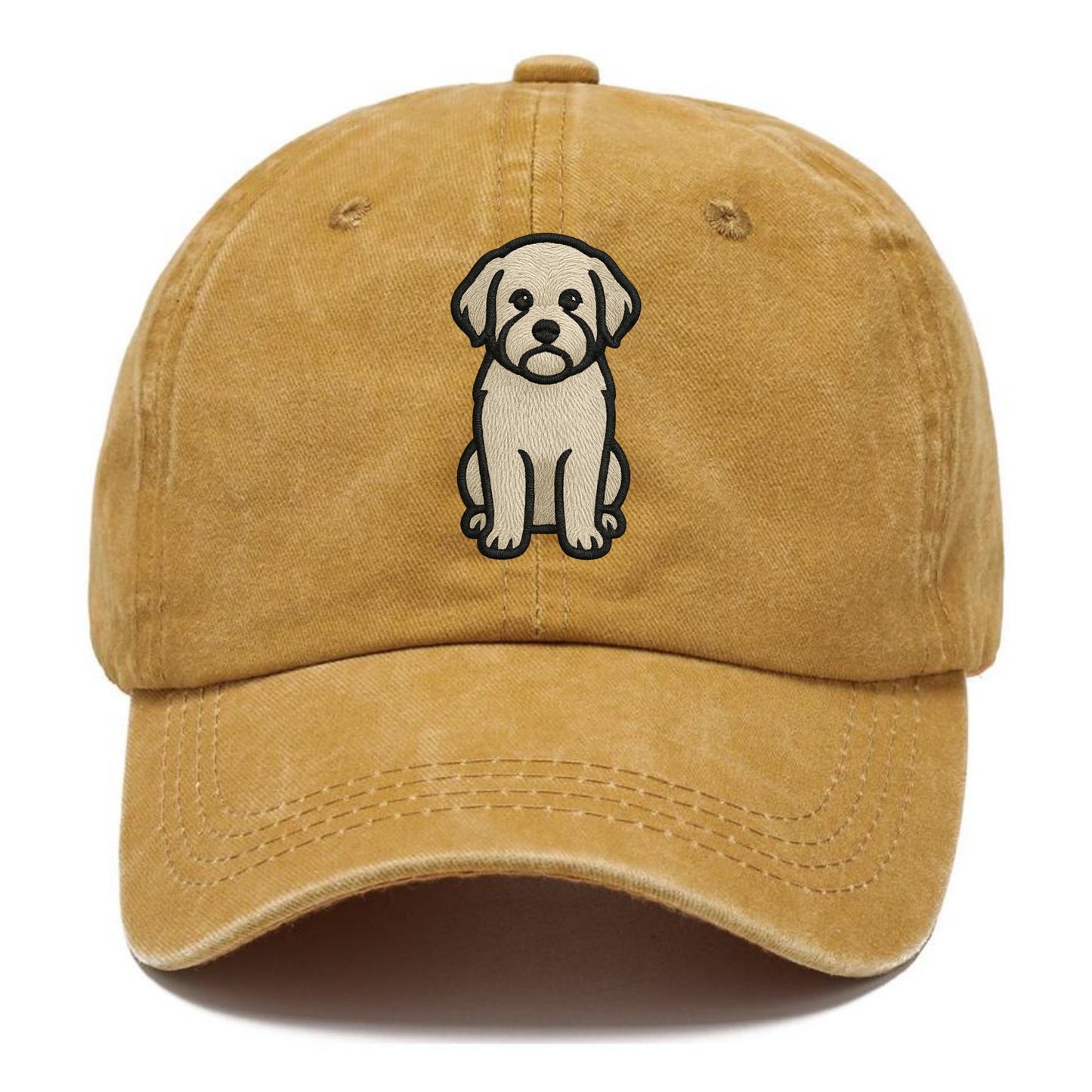 Havanese - Cream colored sitting pose - Classic Cap - Golden Harvest(Yellow)