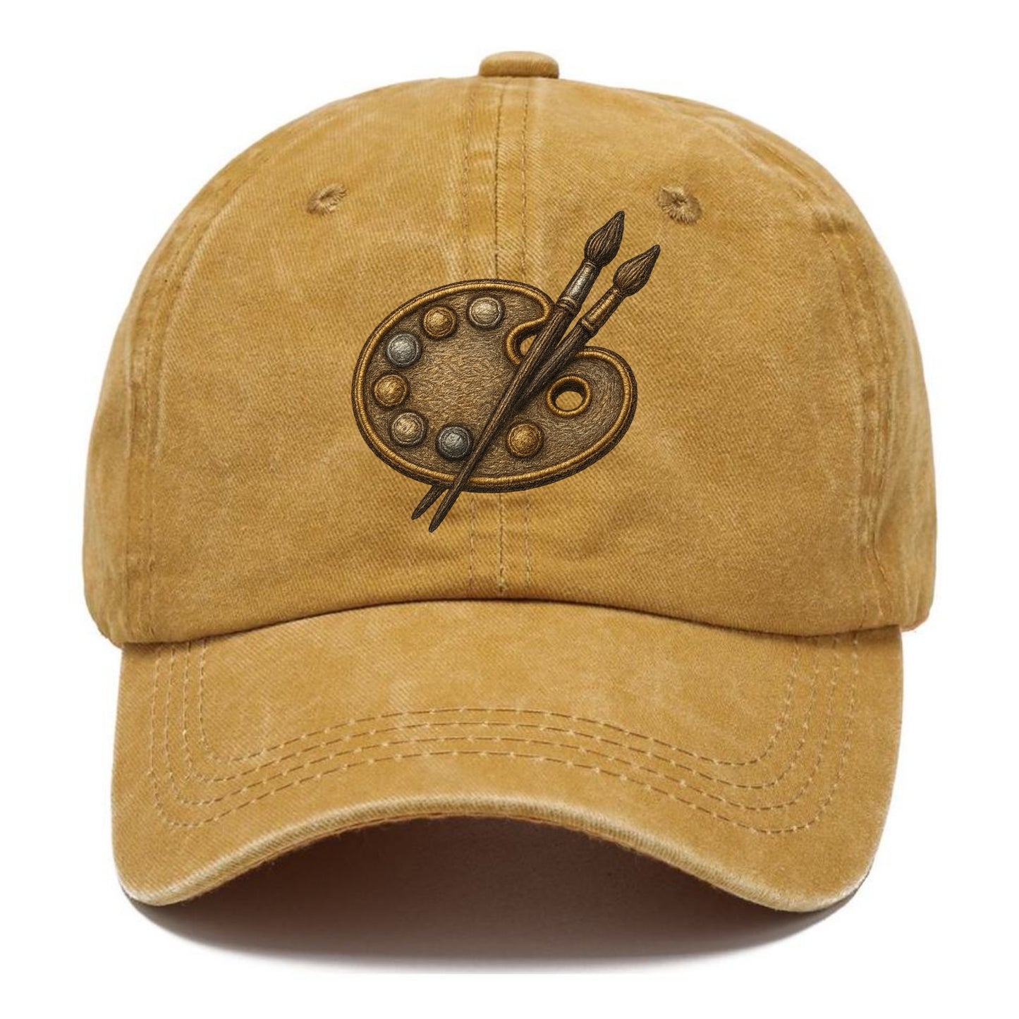 Artist palette with brushes - painter emblem - Classic Cap - Golden Harvest(Yellow)
