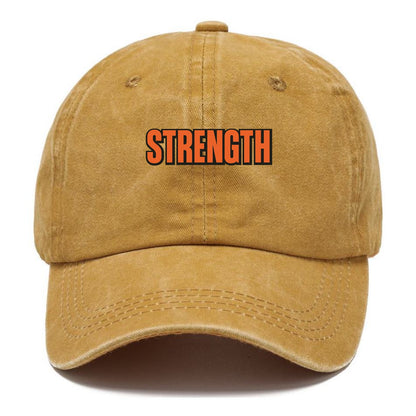 Bold typography design - "STRENGTH" - inner power, resilience, fortitude - Classic Cap - Golden Harvest(Yellow)