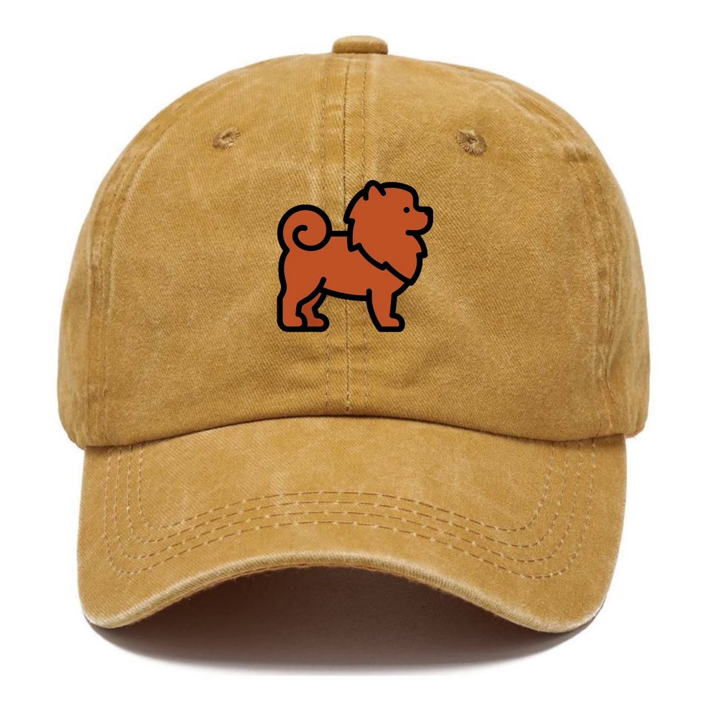Chow Chow - Red fluffy flat side profile - Classic Cap - Golden Harvest(Yellow)