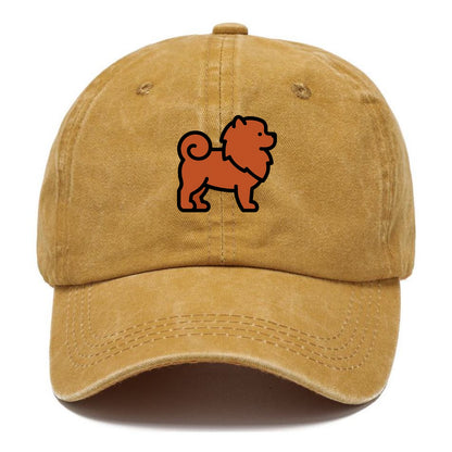 Chow Chow - Red fluffy flat side profile - Classic Cap - Golden Harvest(Yellow)