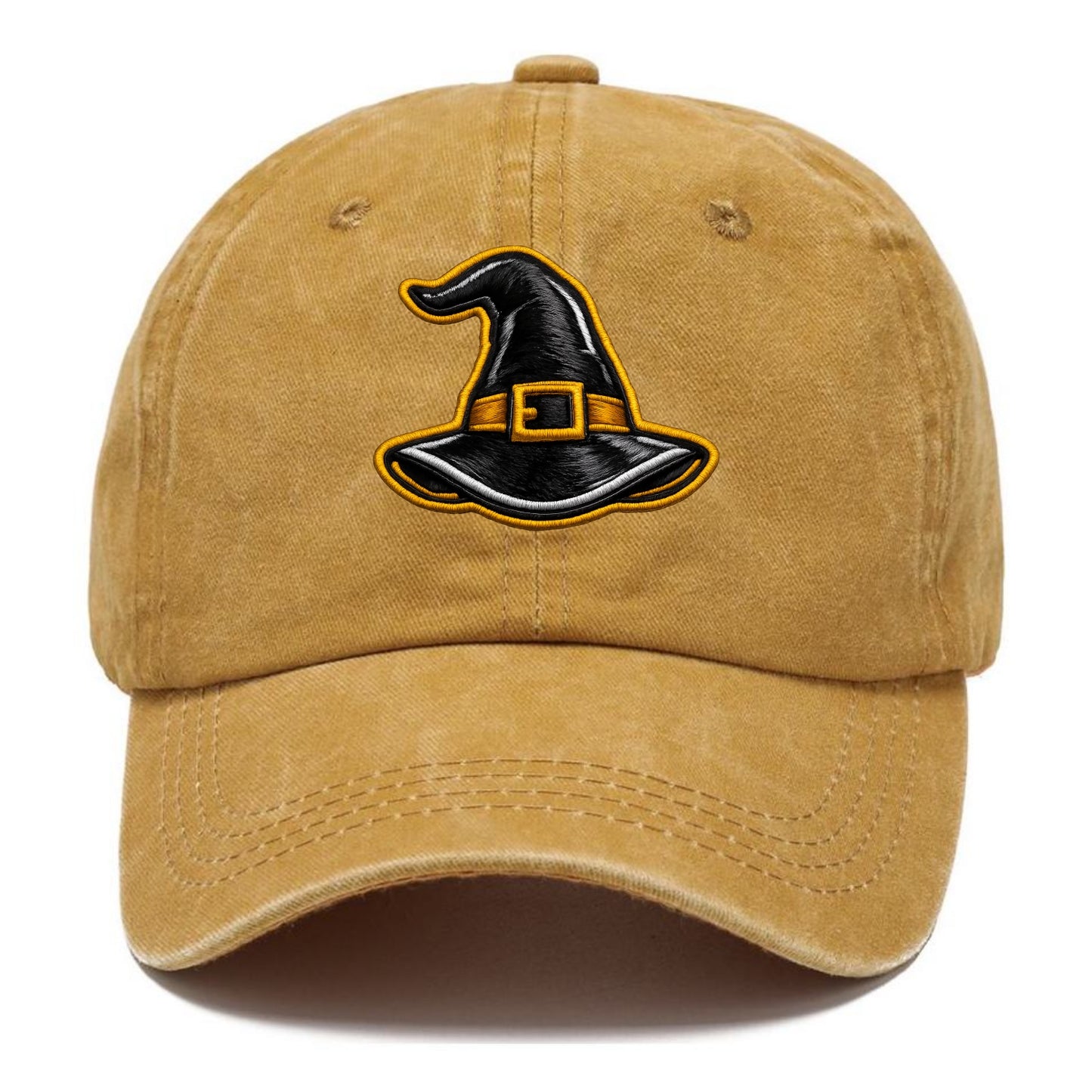 WITCH HAT - pointed hat with buckle in black and gold , coven - Classic Cap - Golden Harvest(Yellow)