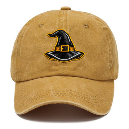 WITCH HAT - pointed hat with buckle in black and gold , coven - Classic Cap - Golden Harvest(Yellow)