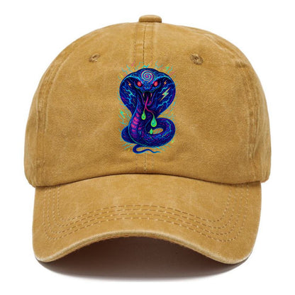 Mesmerizing cobra with hypnotic spiral patterns in the hood, scales that shimmer with - Classic Cap - Golden Harvest(Yellow)