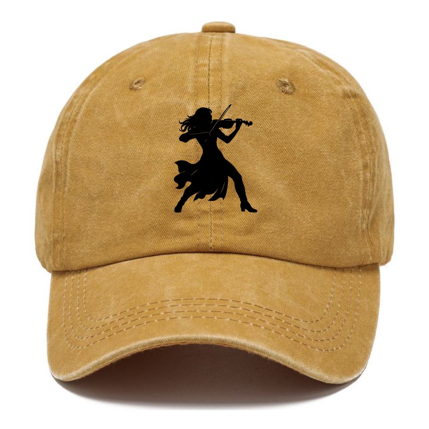 Violinist performing dramatic pose - Classic Cap - Golden Harvest(Yellow)