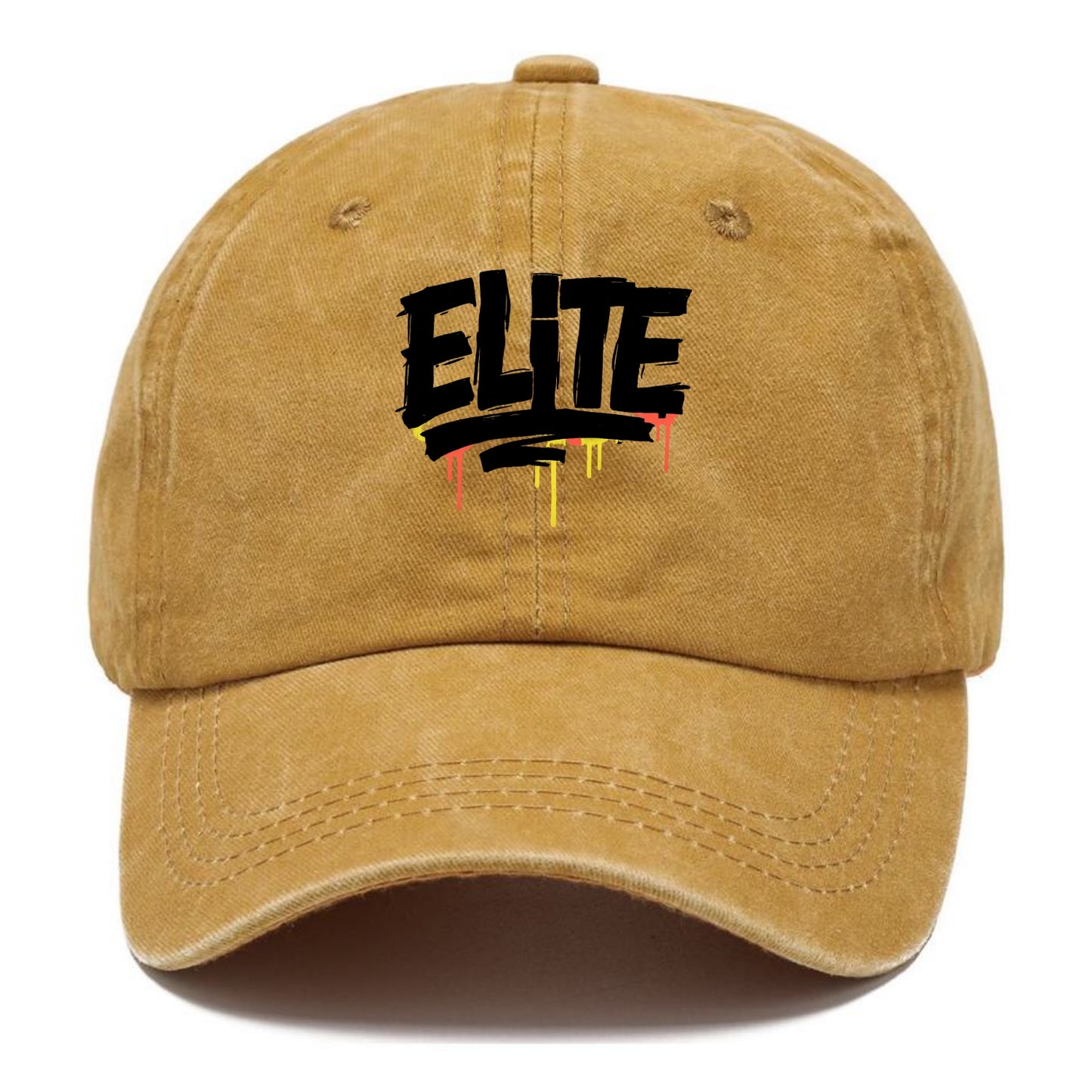 Bold typography design - "ELITE" - top tier, highest level - Classic Cap - Golden Harvest(Yellow)