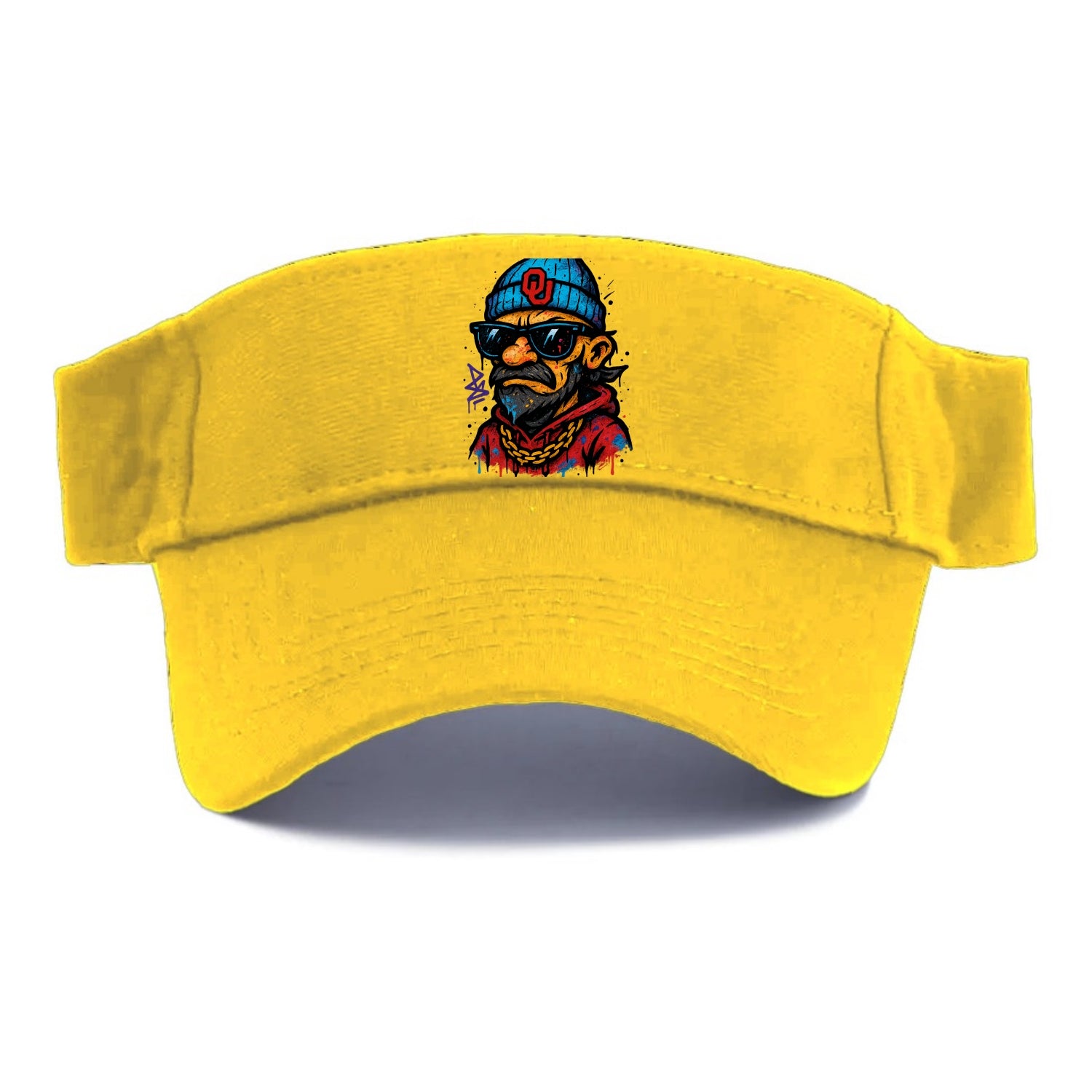 Norman Sooner wearing Oklahoma beanie with OU patch - Visor - Golden Harvest(Yellow)