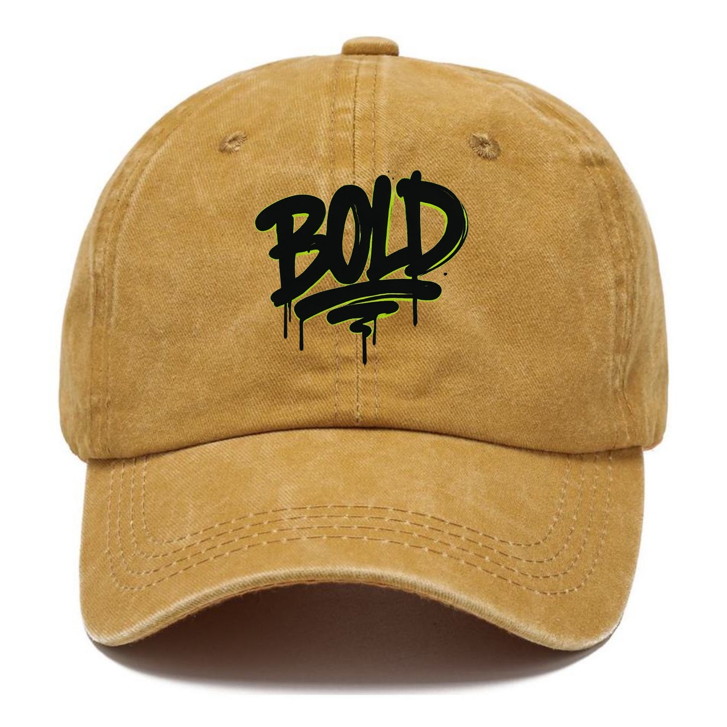Bold typography design - "BOLD" - courageous, standing out - Classic Cap - Golden Harvest(Yellow)