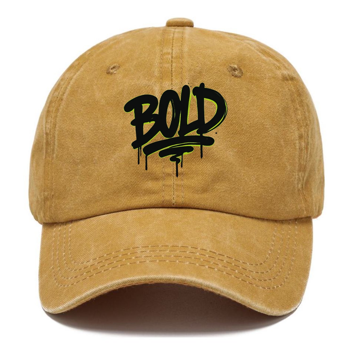 Bold typography design - "BOLD" - courageous, standing out - Classic Cap - Golden Harvest(Yellow)