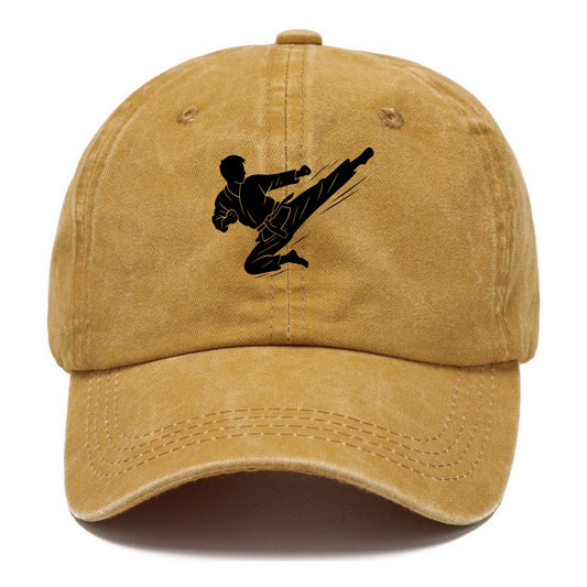Korean taekwondo flying kick - Classic Cap - Golden Harvest(Yellow)