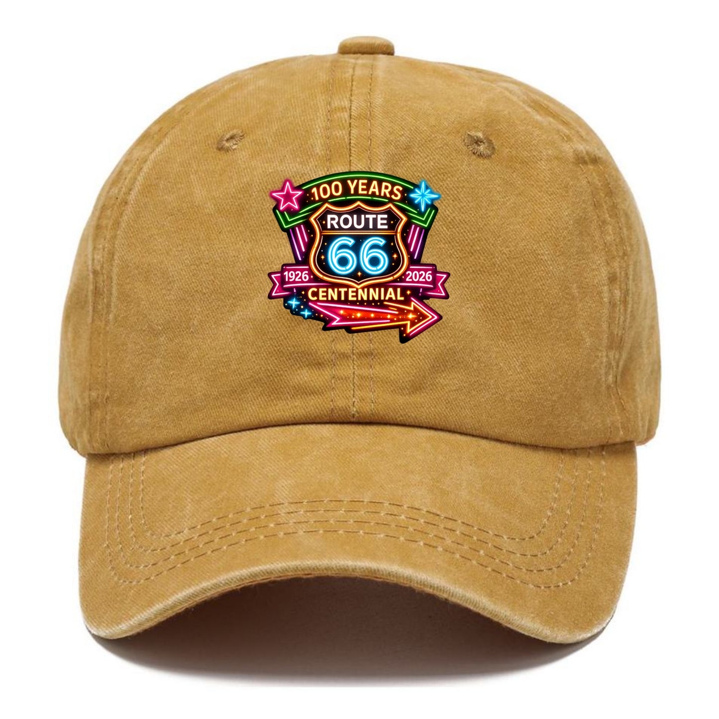 CENTENNIAL BADGE | 100 Years celebration emblem | 1926-2026 dates | Anniversary crest - Classic Cap - Golden Harvest(Yellow)