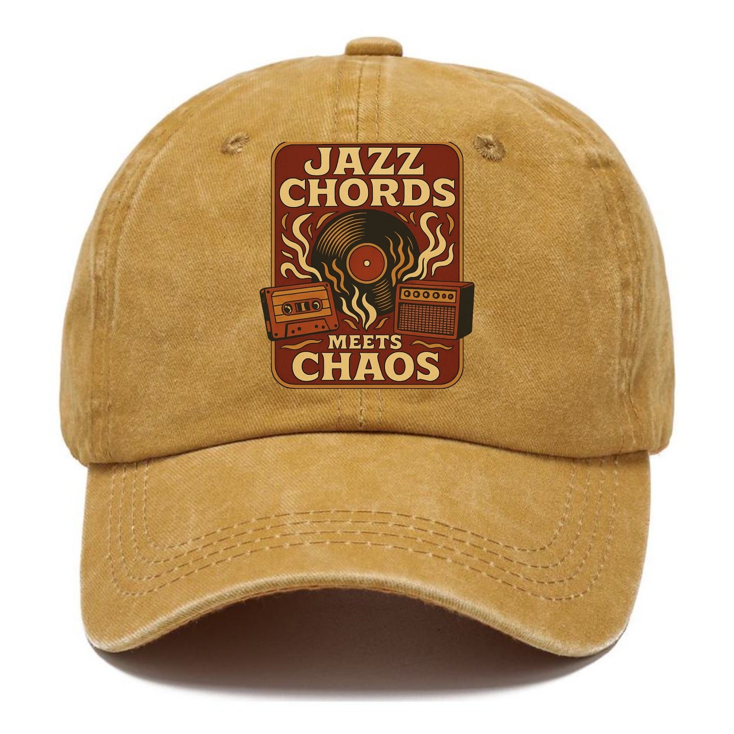 Jazz chords with hyperpop energy - "Jazz Meets Chaos" - unexpected fusion - Classic Cap - Golden Harvest(Yellow)