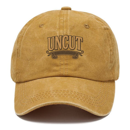 Bold typography design - "UNCUT" - pure, undiluted, authentic - Classic Cap - Golden Harvest(Yellow)