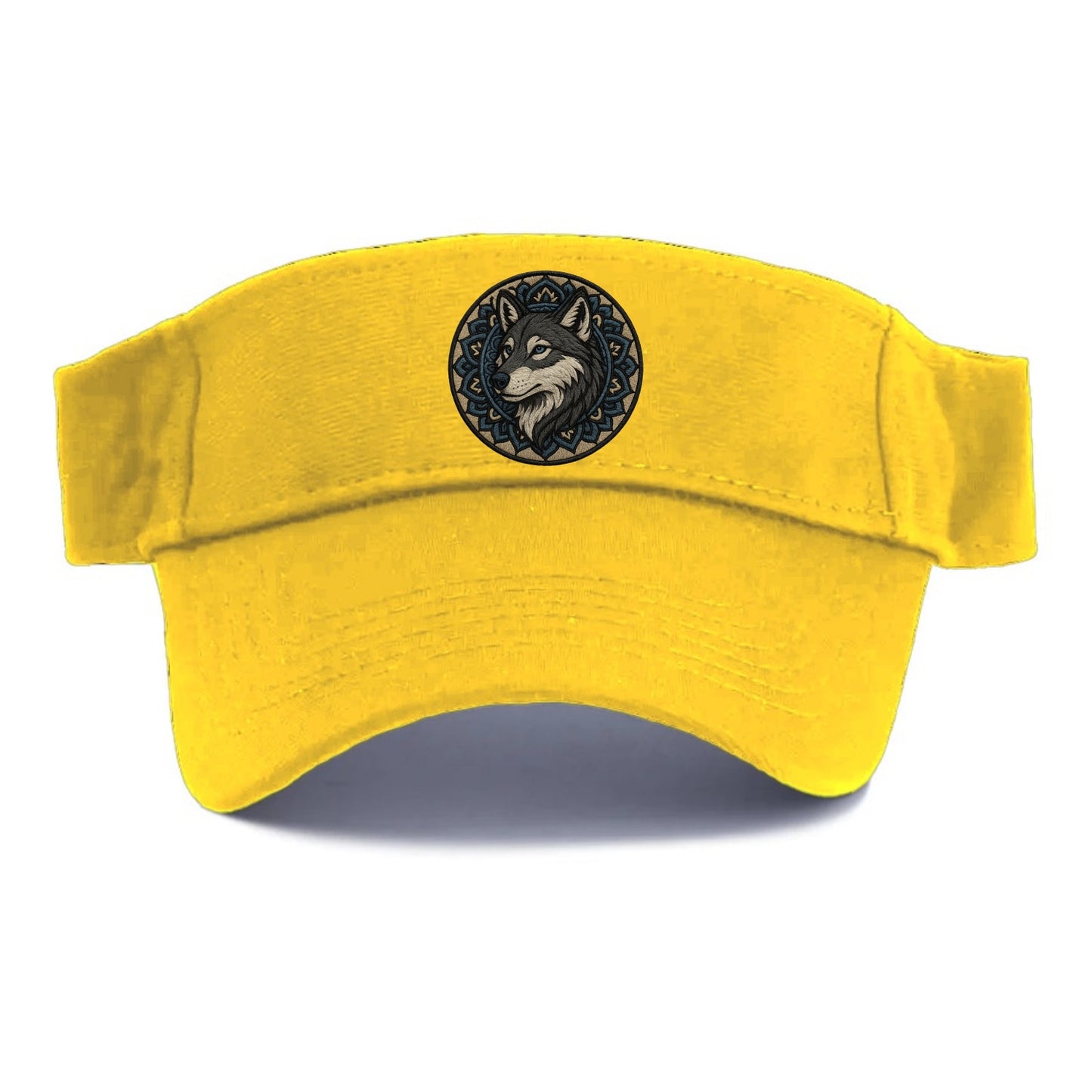 Mandala Wolf Pattern  - Visor - Golden Harvest(Yellow)