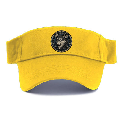 Mandala Wolf Pattern  - Visor - Golden Harvest(Yellow)
