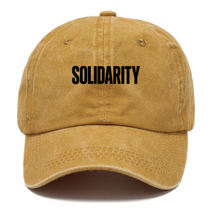 Bold typography design - "SOLIDARITY" - standing together, support - Classic Cap - Golden Harvest(Yellow)