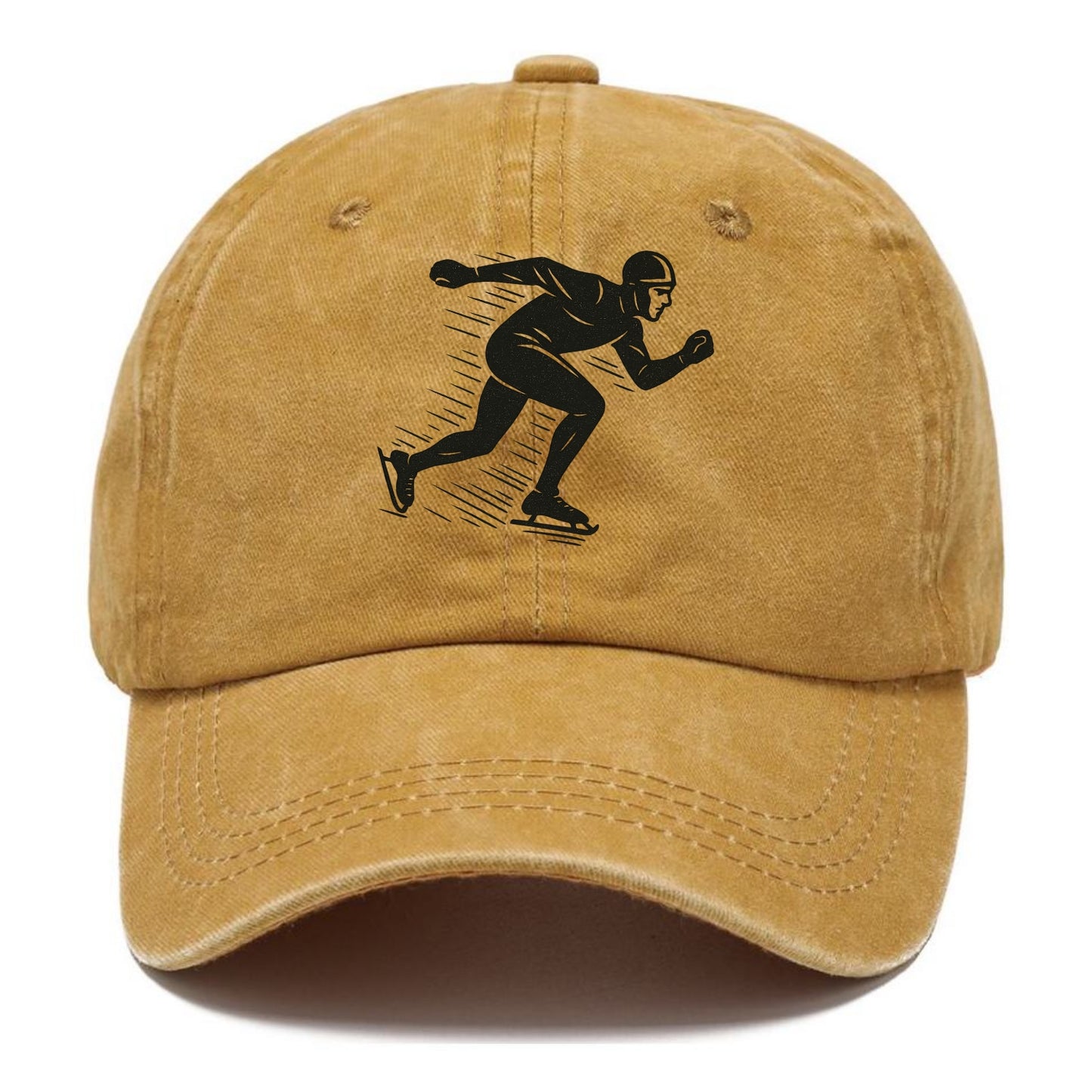 Speed skater in racing crouch - Classic Cap - Golden Harvest(Yellow)