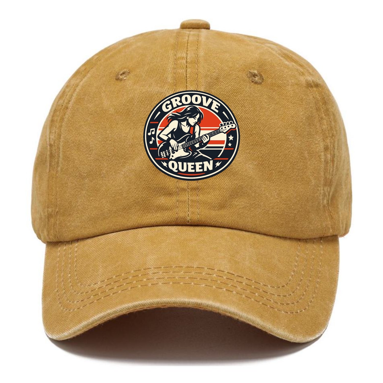 Groove Queen Emblem - Classic Cap - Golden Harvest(Yellow)