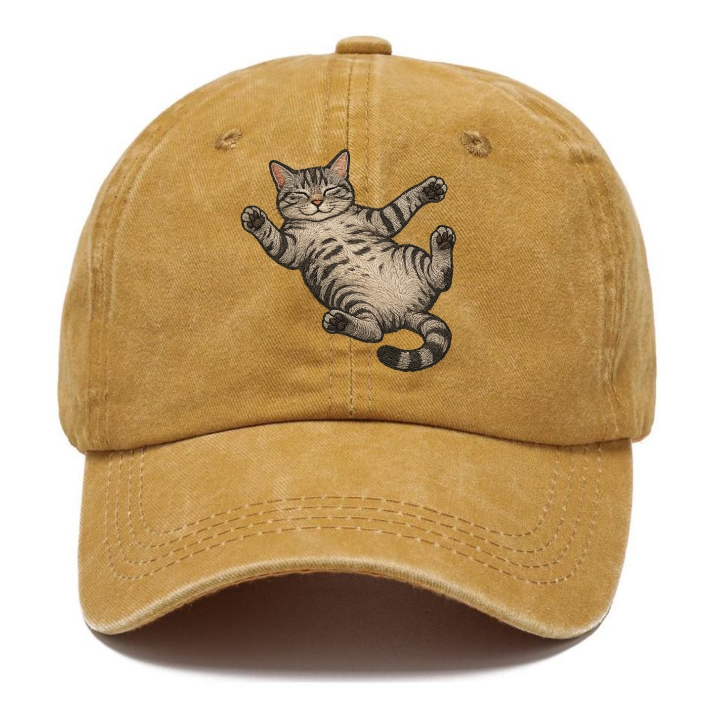 American Shorthair  fully relaxed sprawl Classic Cap - Golden Harvest(Yellow)