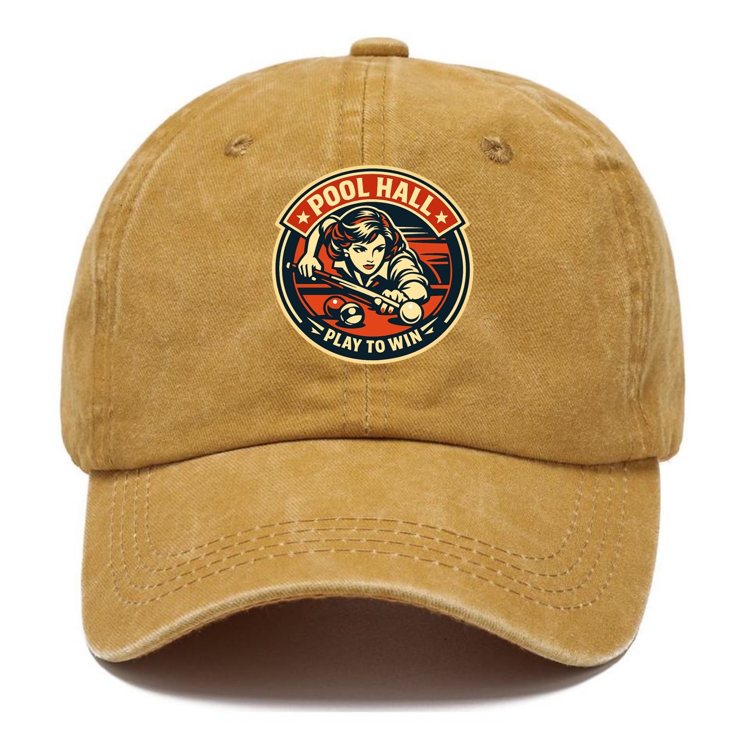 Cue Queen Emblem - Classic Cap - Golden Harvest(Yellow)
