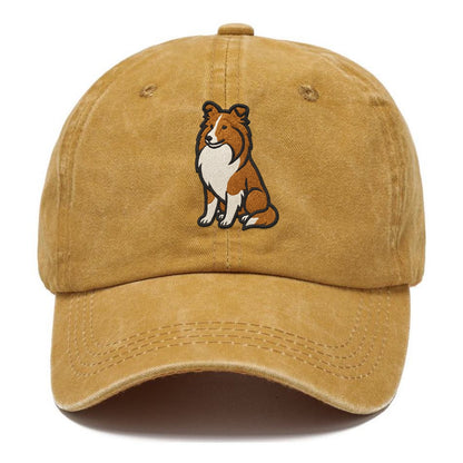 Shetland Sheepdog - Sable and white embr Classic Cap - Golden Harvest(Yellow)