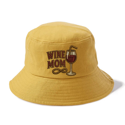 Wine Mom  - Bucket Hat - Golden Harvest(Yellow)