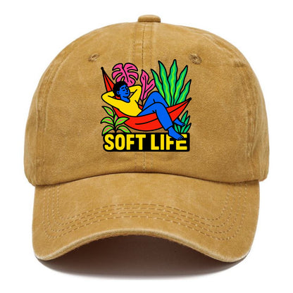 Person relaxing in hammock with plants - "soft life" aesthetic, peaceful living goals - Classic Cap - Golden Harvest(Yellow)