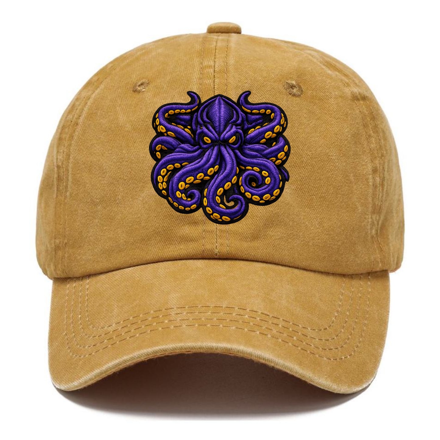 KRAKEN TENTACLES - sea monster in purple and black , deep sea - Classic Cap - Golden Harvest(Yellow)