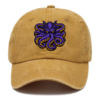 KRAKEN TENTACLES - sea monster in purple and black , deep sea - Classic Cap - Golden Harvest(Yellow)