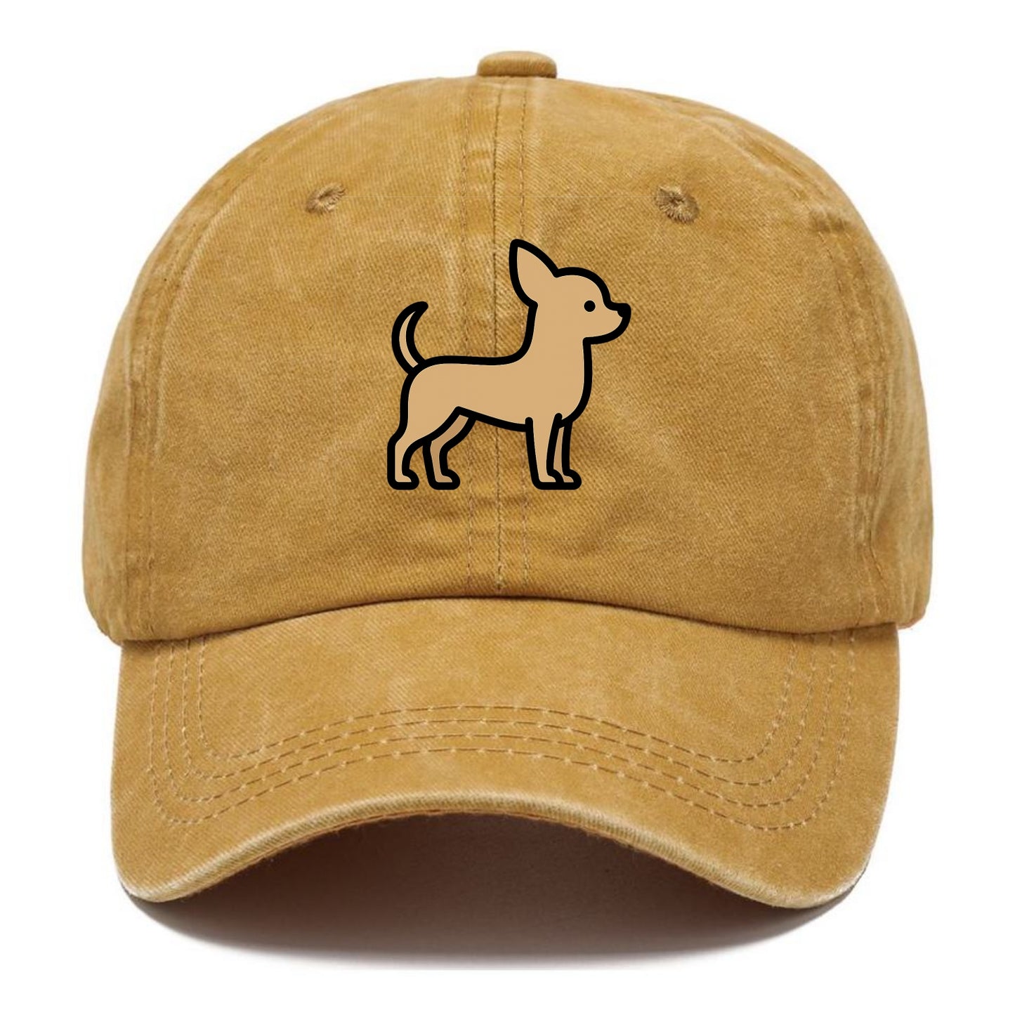 Chihuahua - Tan smooth coat flat side profile - Classic Cap - Golden Harvest(Yellow)