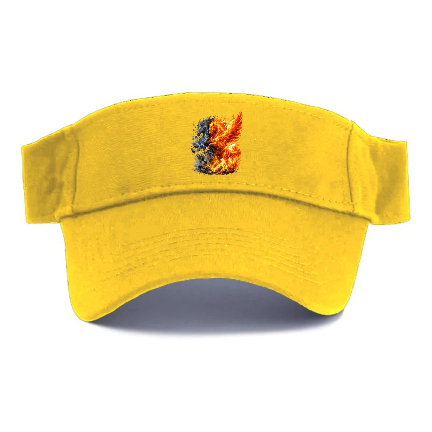 THUNDER FIRE | Horse combining lightning and flame | Electric fire | Storm energy | Dual - Visor - Golden Harvest(Yellow)