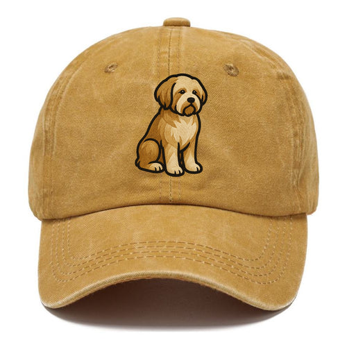 Tibetan Terrier - Gold and white embroidered sitting pose - Classic Cap
