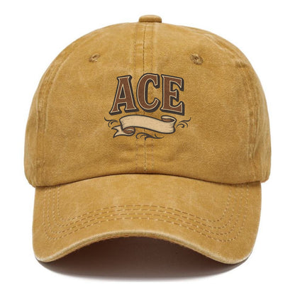Bold typography design - "ACE" - expert, the best at something - Classic Cap - Golden Harvest(Yellow)