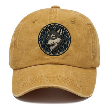 Mandala Wolf Pattern  - Classic Cap - Golden Harvest(Yellow)