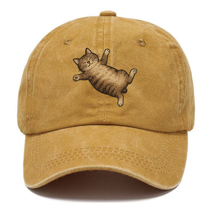 Manx  fully relaxed sprawled out embroid Classic Cap - Golden Harvest(Yellow)