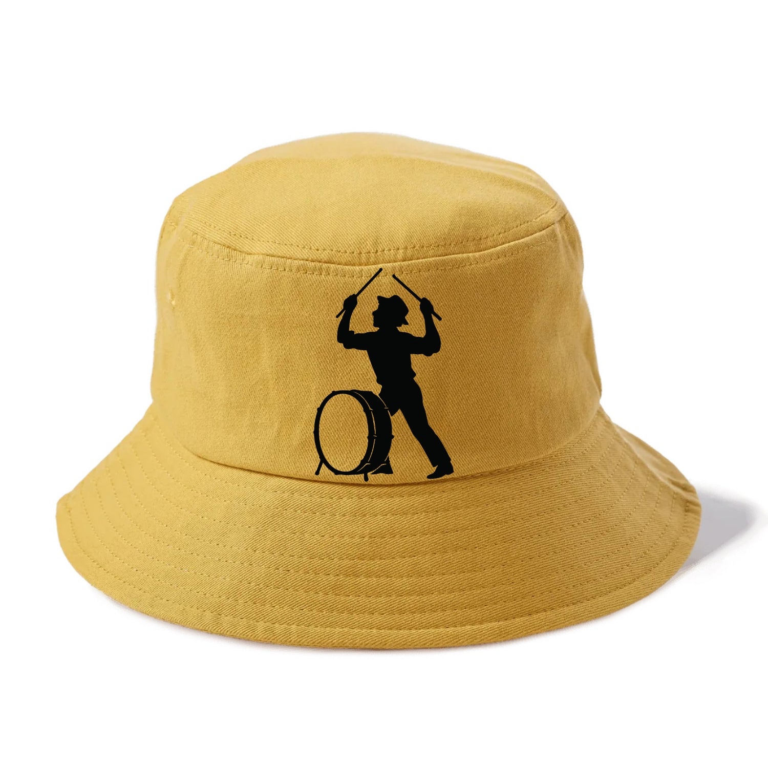 Drummer with drumsticks raised high - Bucket Hat - Golden Harvest(Yellow)