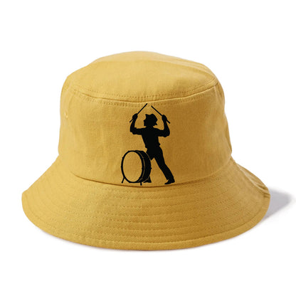 Drummer with drumsticks raised high - Bucket Hat - Golden Harvest(Yellow)