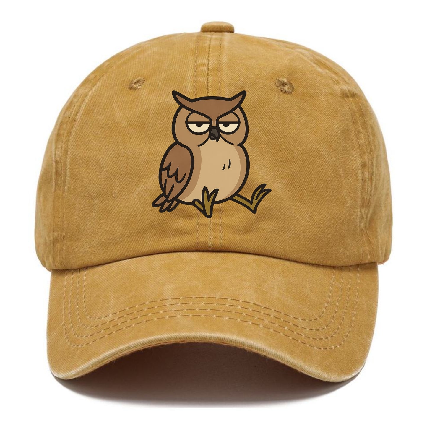 The Owl Judging Silently - Classic Cap - Golden Harvest(Yellow)