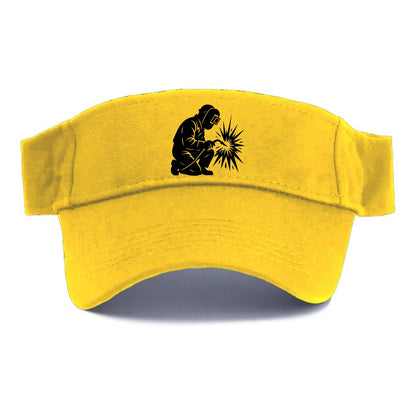 Welder sparks flying dramatically - Visor - Golden Harvest(Yellow)