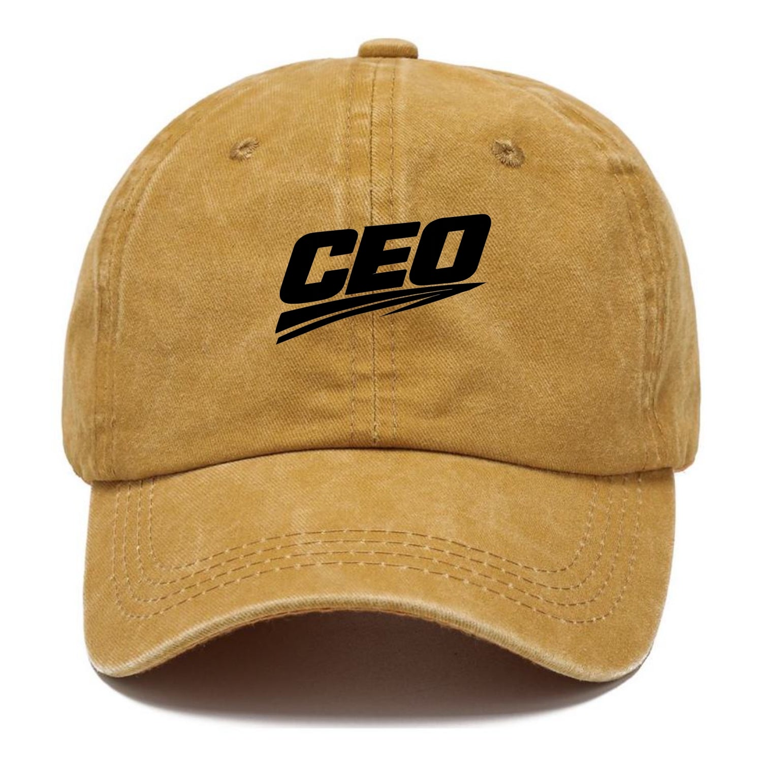 Bold typography design - "CEO" - chief executive, running things - Classic Cap - Golden Harvest(Yellow)